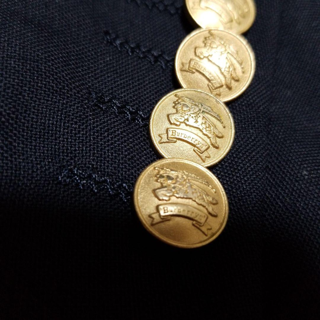 【大きいサイズ】バーバリー　紺ブレ　ダブル　金ボタン　AB6　背抜き　美品