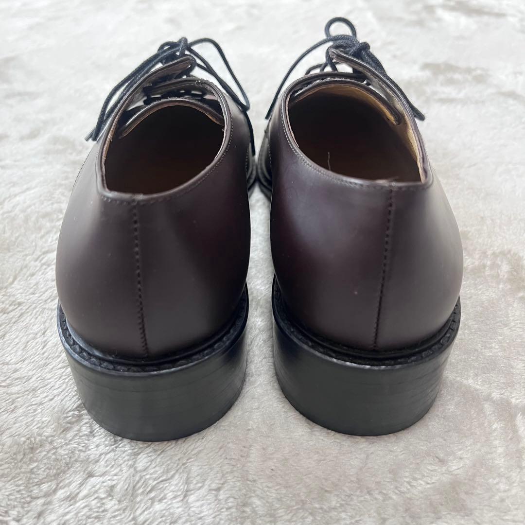 極美品　グッチ　レザー　スクエアトゥ　レースアップ　シューズ　革靴　ブラウン