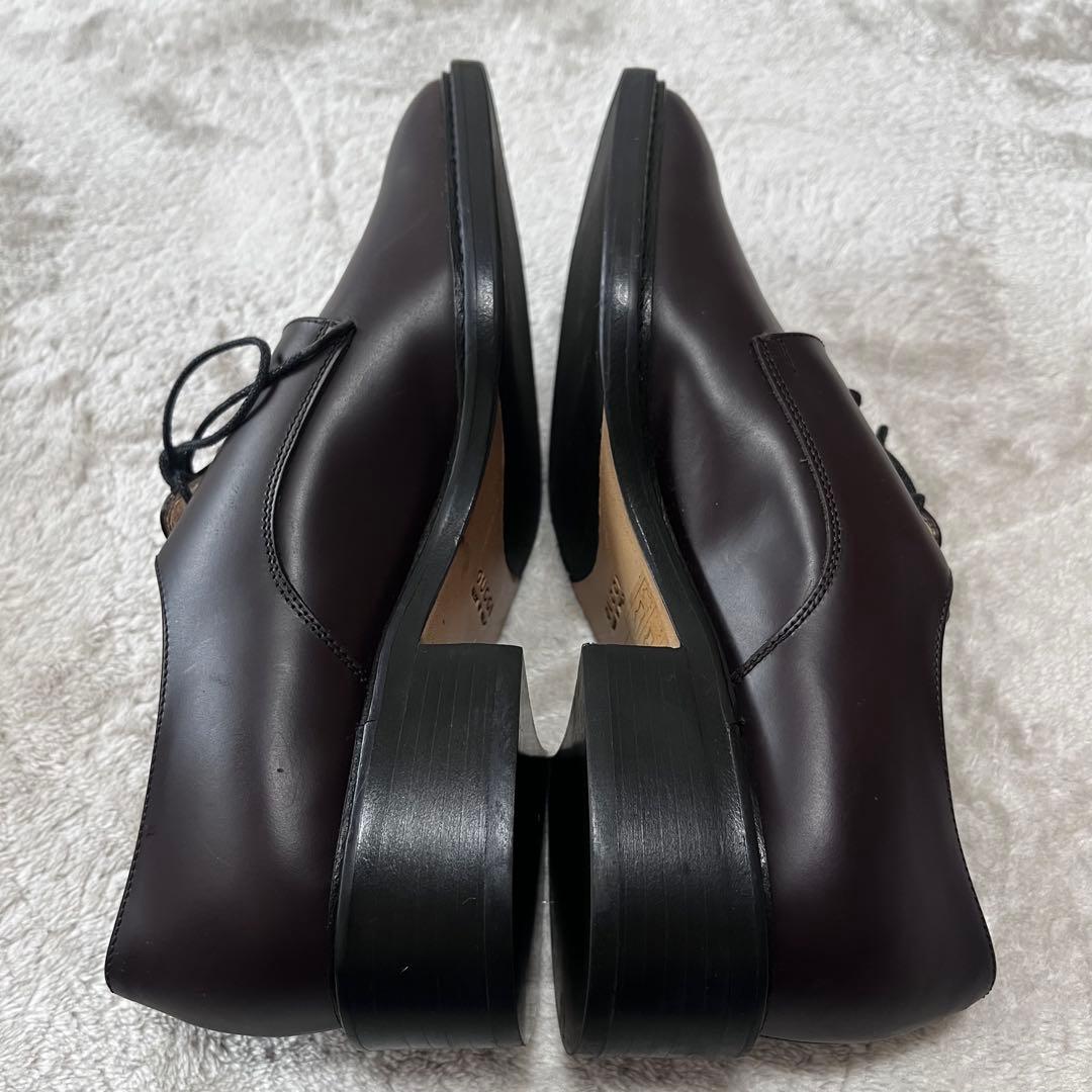 極美品　グッチ　レザー　スクエアトゥ　レースアップ　シューズ　革靴　ブラウン