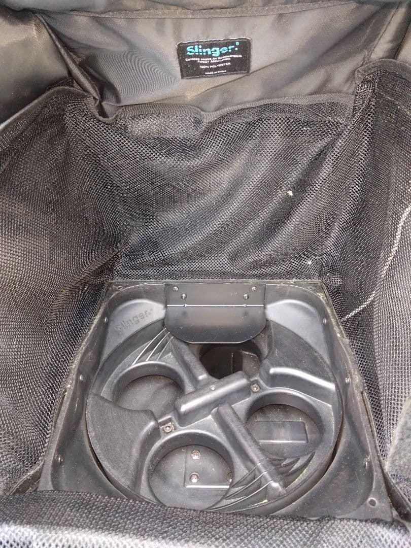 Slinger テニスバッグ 大型 青/黒 キャリー付き