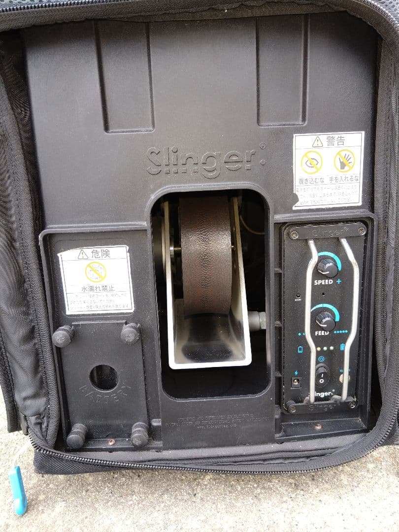 Slinger テニスバッグ 大型 青/黒 キャリー付き