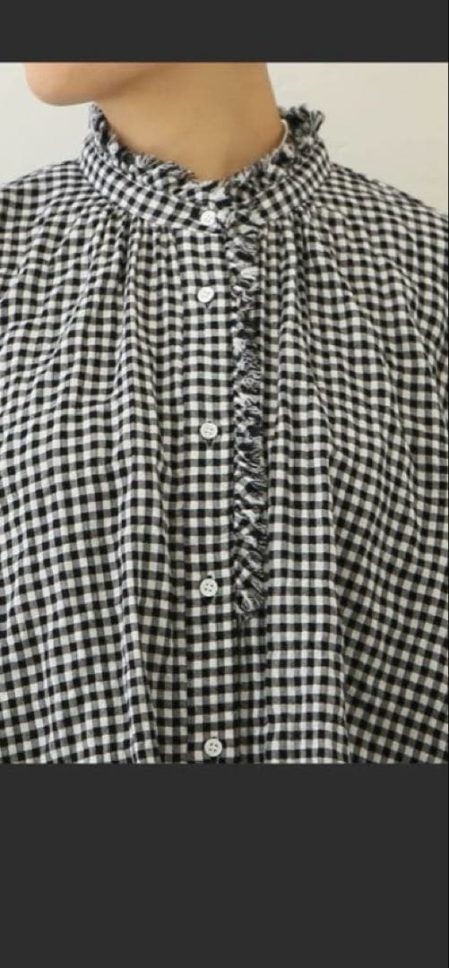 ジャーナルスタンダード　ラックス　チャコールグレー バルーンスリーブシャツ