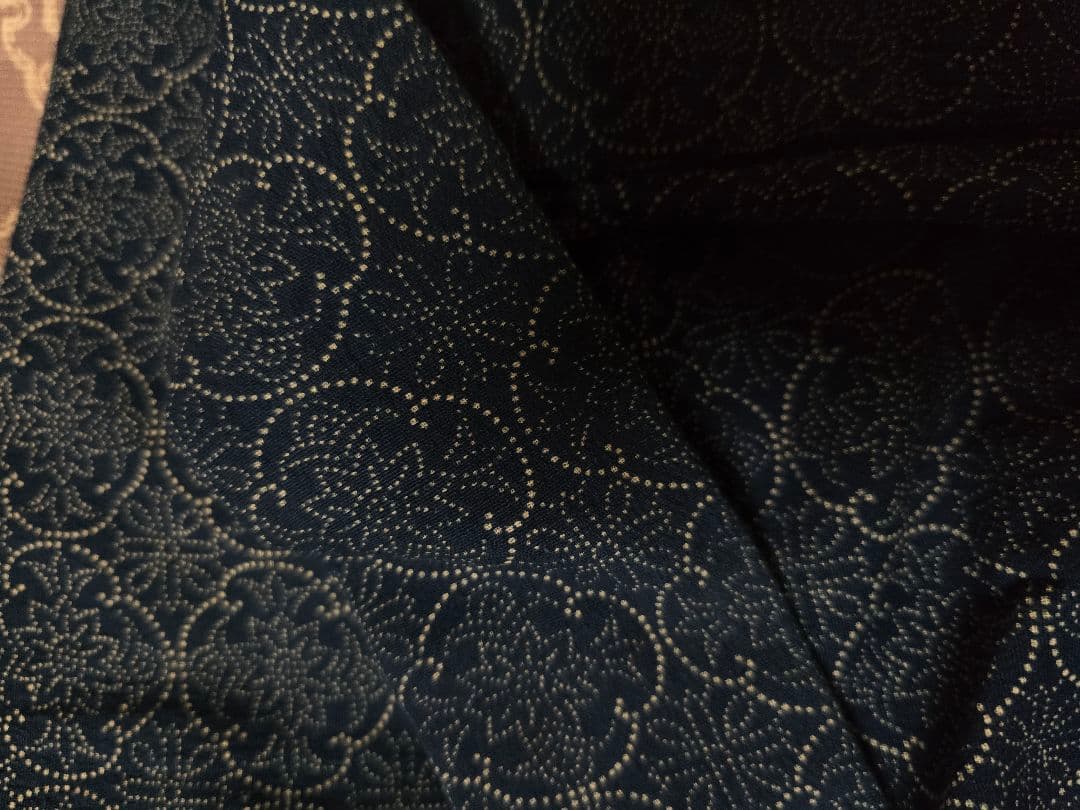 売り切り最終価格。日本橋竺仙 綿縮小紋 正統派