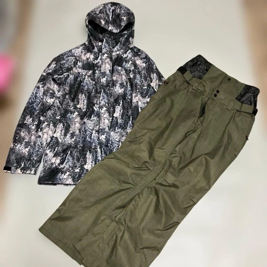 PONTAPES スキー スノボ ウェア 上下 メンズL 黒白