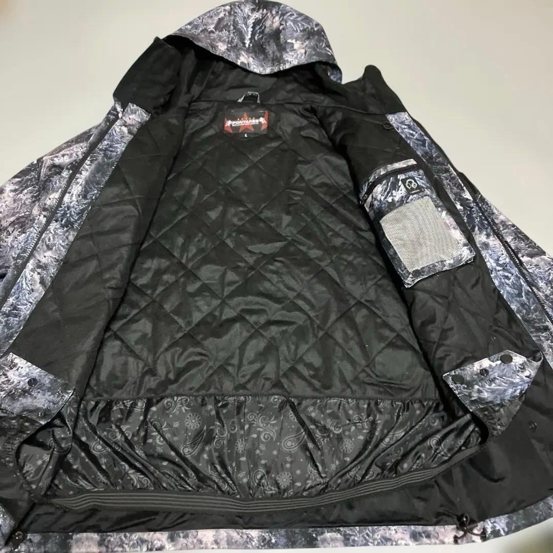 PONTAPES スキー スノボ ウェア 上下 メンズL 黒白