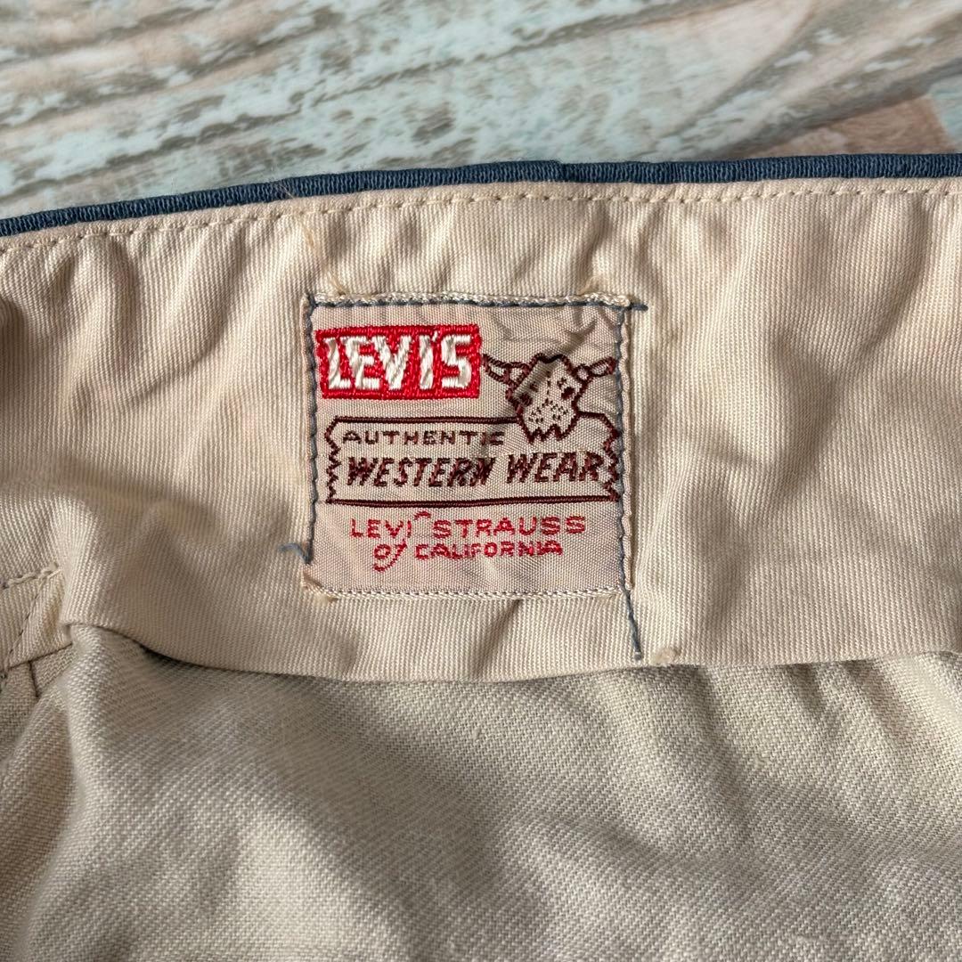 50s LEVIS リーバイス スラックス ウエスタン ショートホーン W36