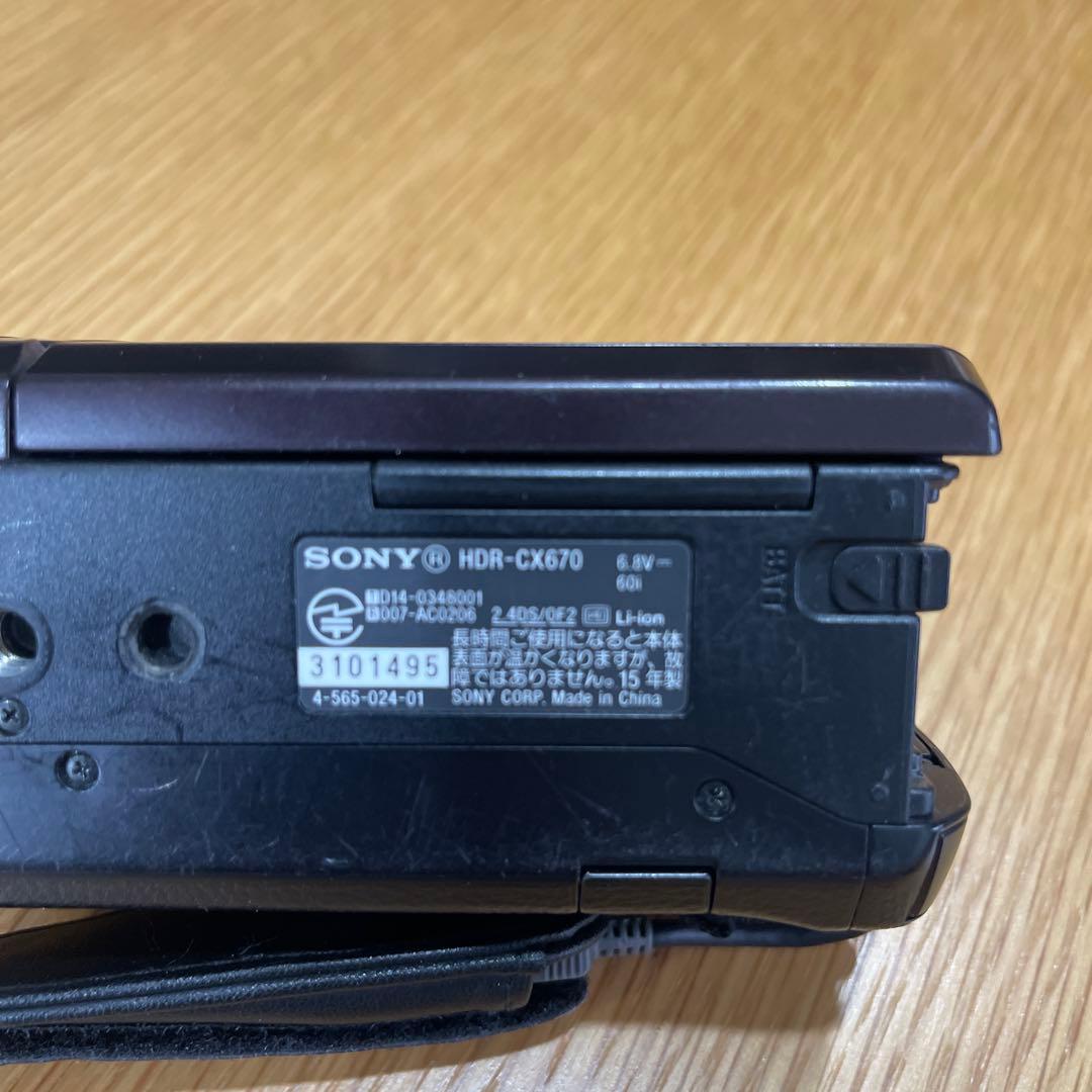 並品 SONY ソニー　HDR-CX670 ボルドーブラウン