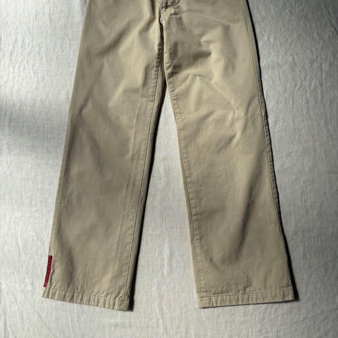 PRADA SPORT プラダスポーツ ラバーロゴ コットン ベージュ 46