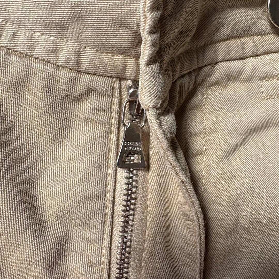 PRADA SPORT プラダスポーツ ラバーロゴ コットン ベージュ 46