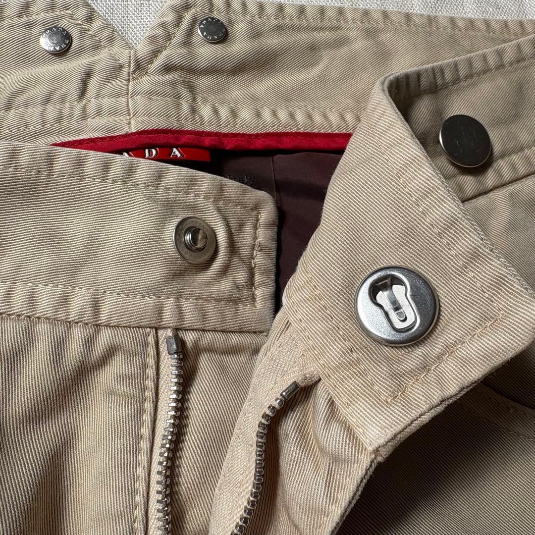 PRADA SPORT プラダスポーツ ラバーロゴ コットン ベージュ 46