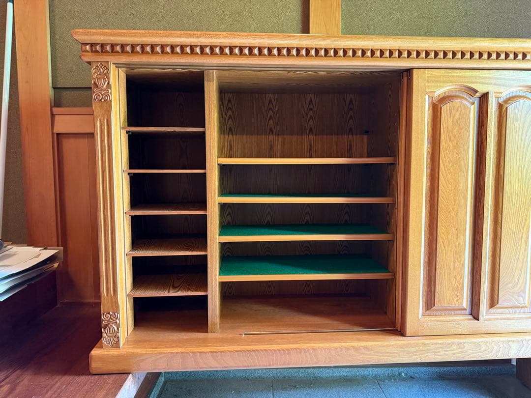 木製靴箱 十万石印　昭和　レトロ　アンティーク