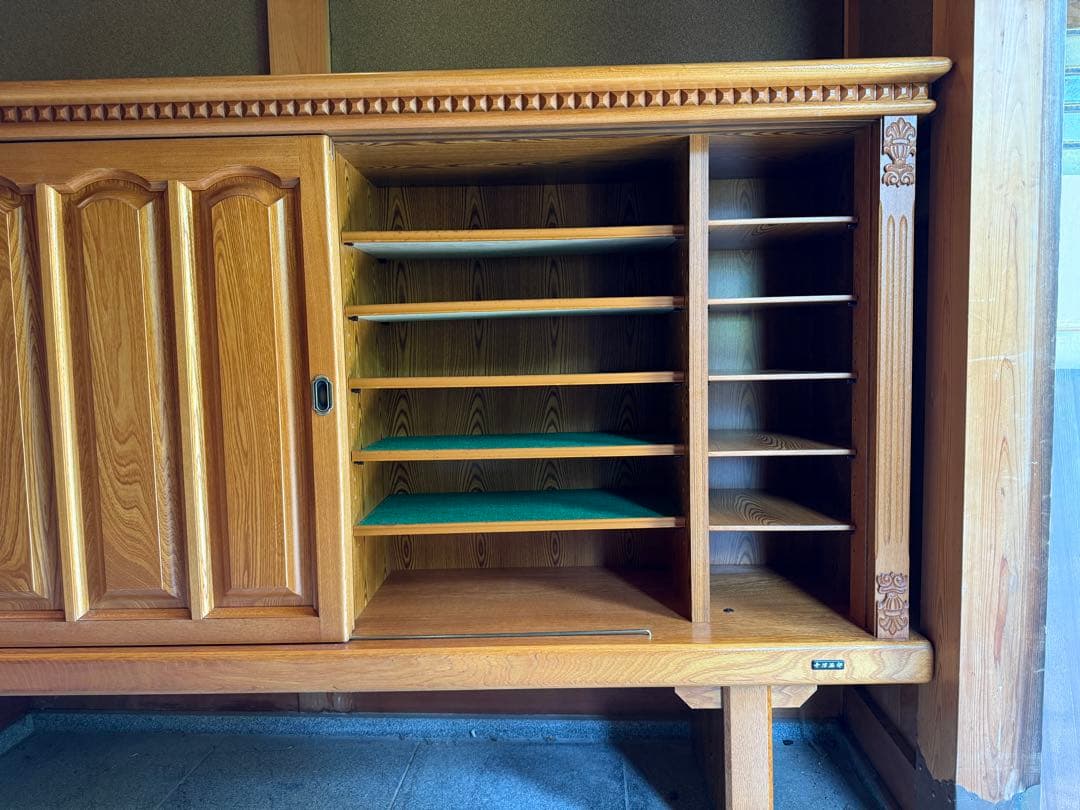 木製靴箱 十万石印　昭和　レトロ　アンティーク