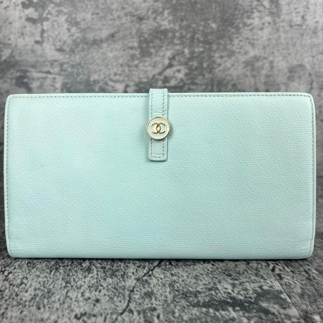 CHANEL ココマーク ココボタン レザー Wホック長財布