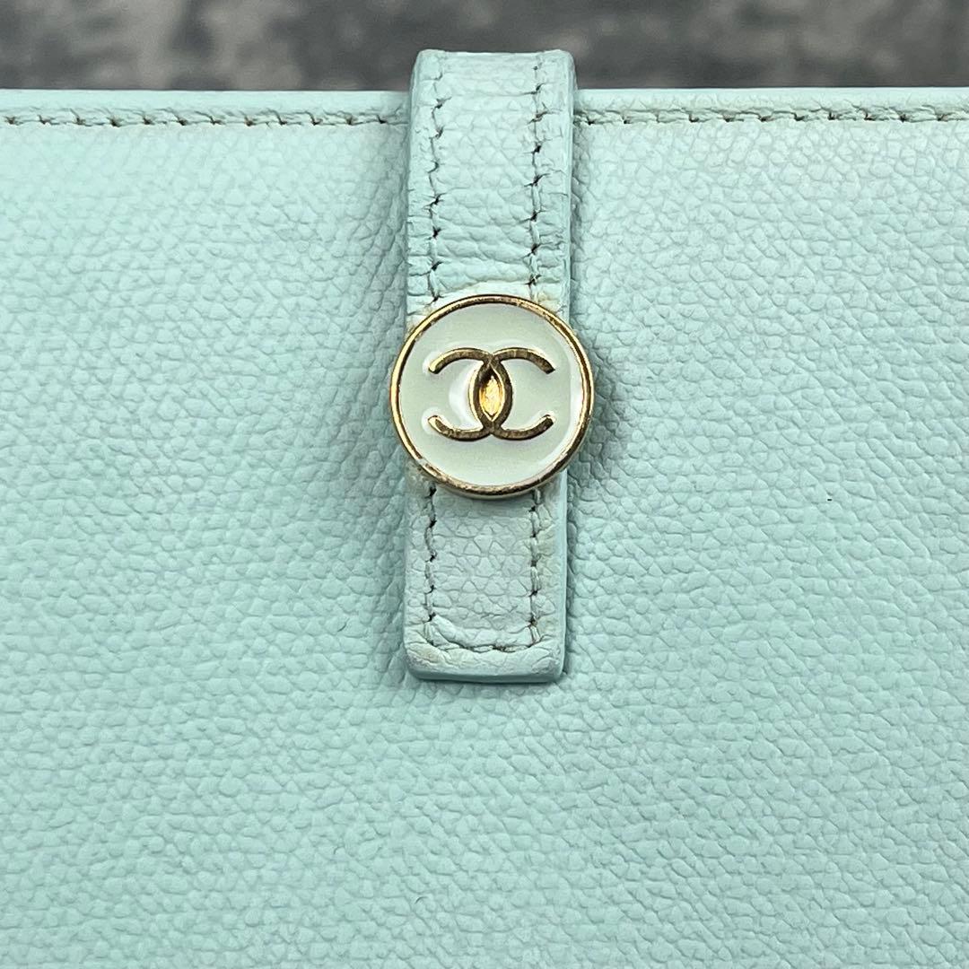 CHANEL ココマーク ココボタン レザー Wホック長財布