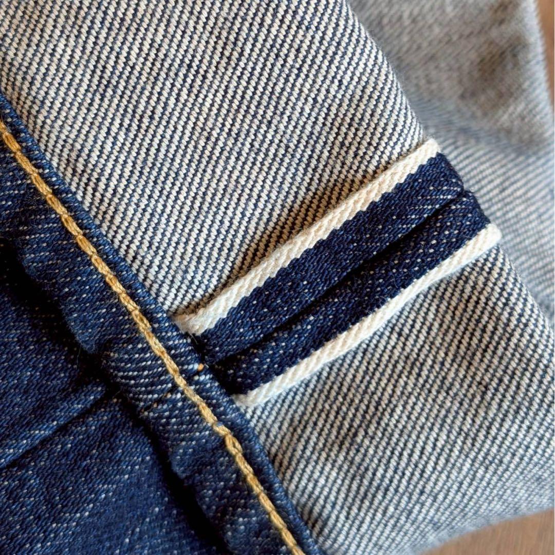 新品　定価26,400円　スビンコットン 13.5oz テーパードデニム　日本製