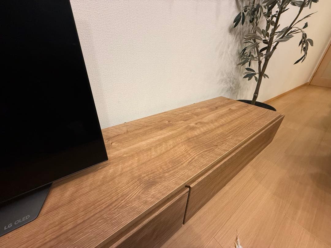 送料込】LOWYA テレビボード　テレビ台　240cm ナチュラルウッド　モダン