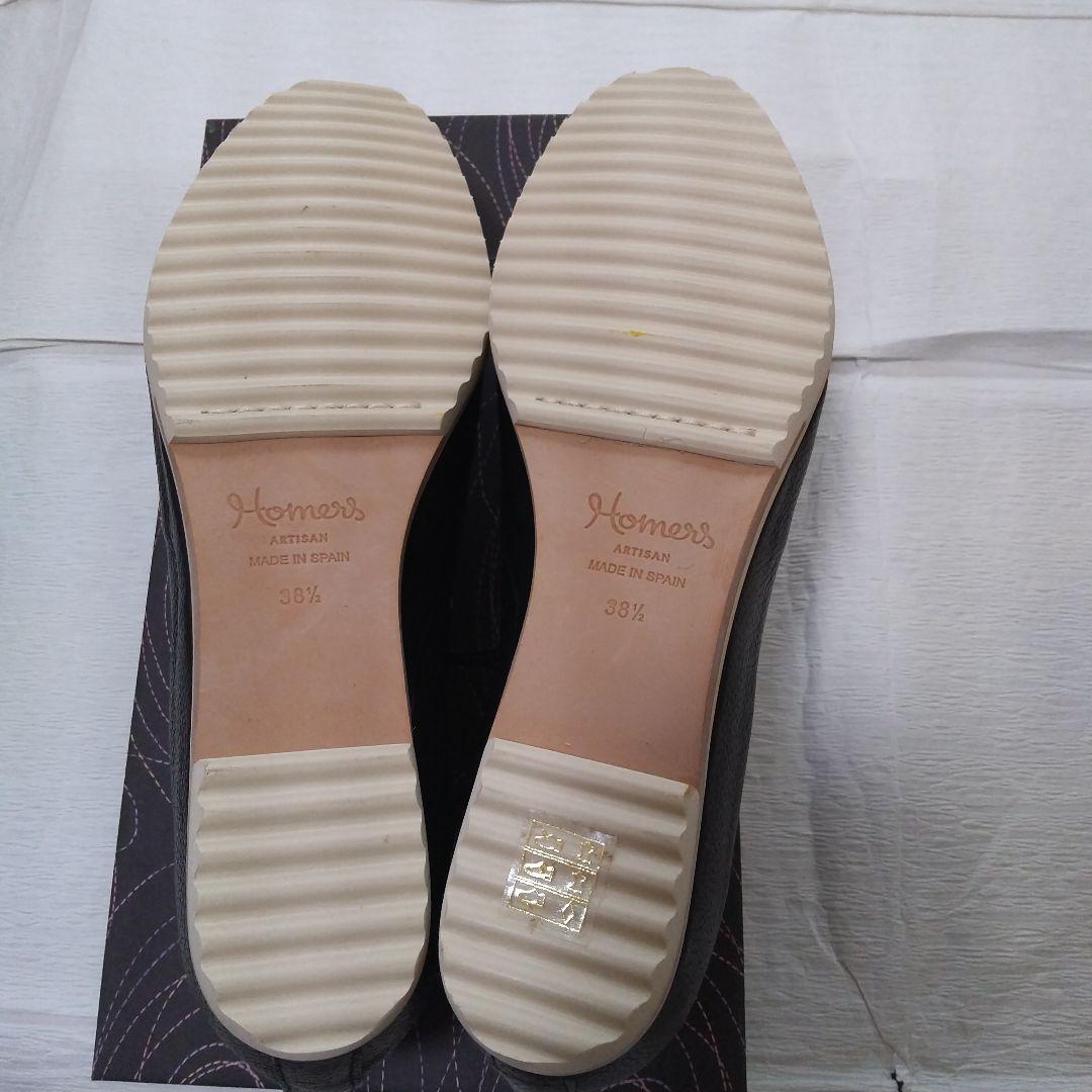 RS ホーマーズ　ブラックレザー ローカットシューズ黒サイズ38.5