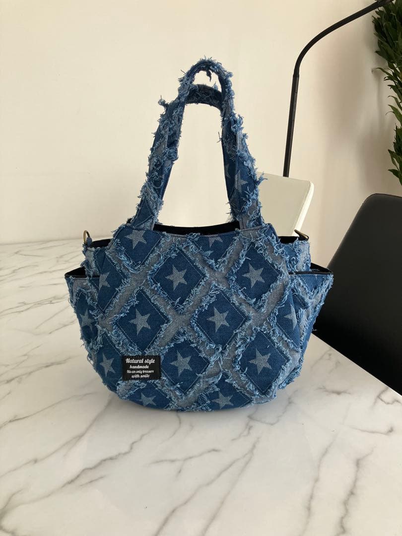 1002 LaLa☆　デニムリメイクバック　ハンドメイド　2点