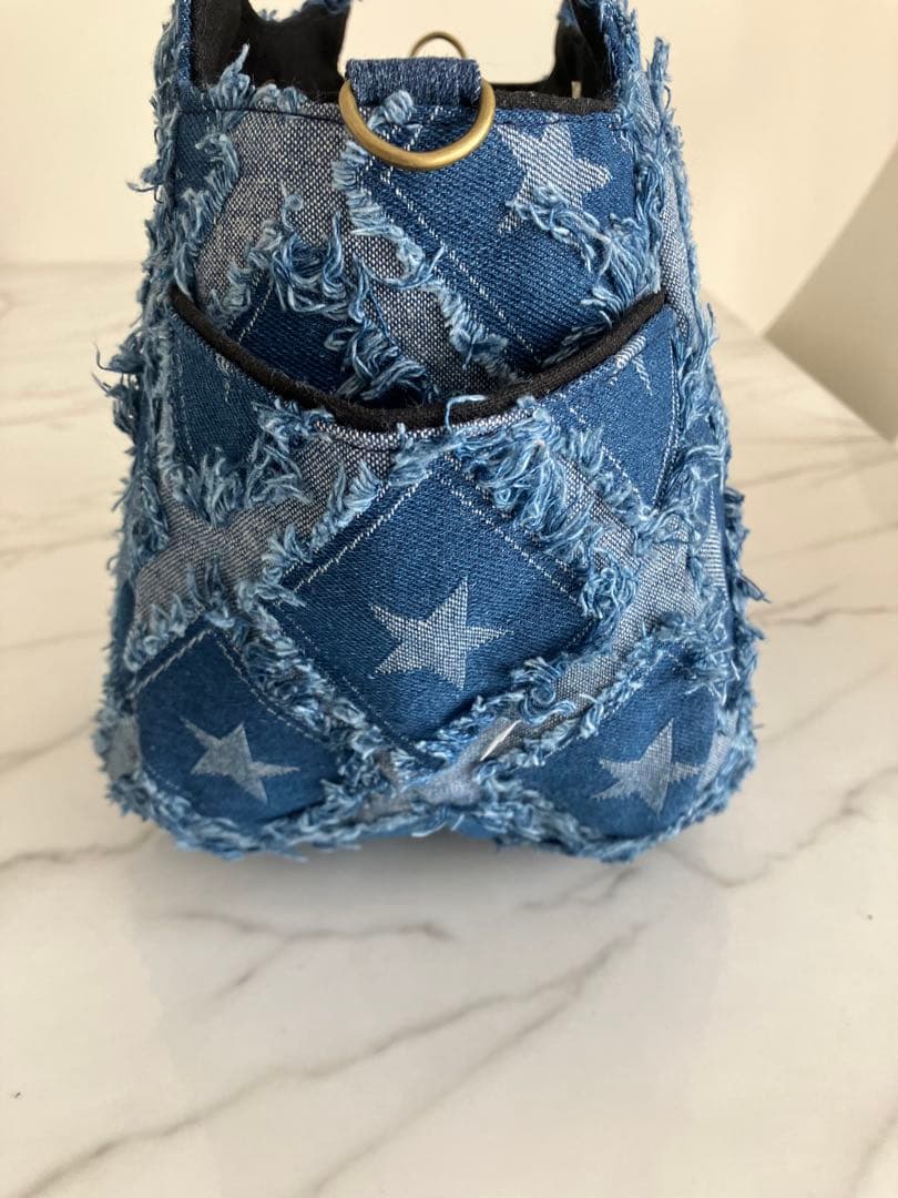 1002 LaLa☆　デニムリメイクバック　ハンドメイド　2点