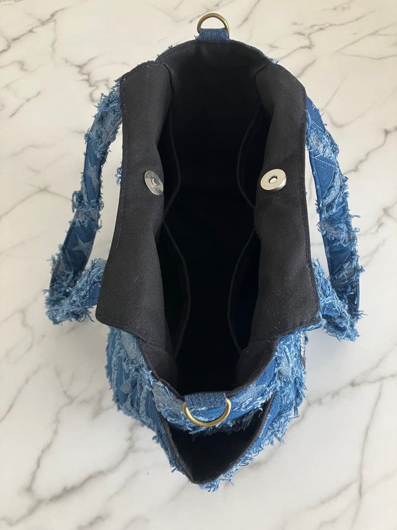 1002 LaLa☆　デニムリメイクバック　ハンドメイド　2点