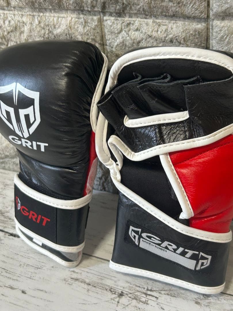 GRIT ボクシンググローブ フリーサイズ ブラック/レッド