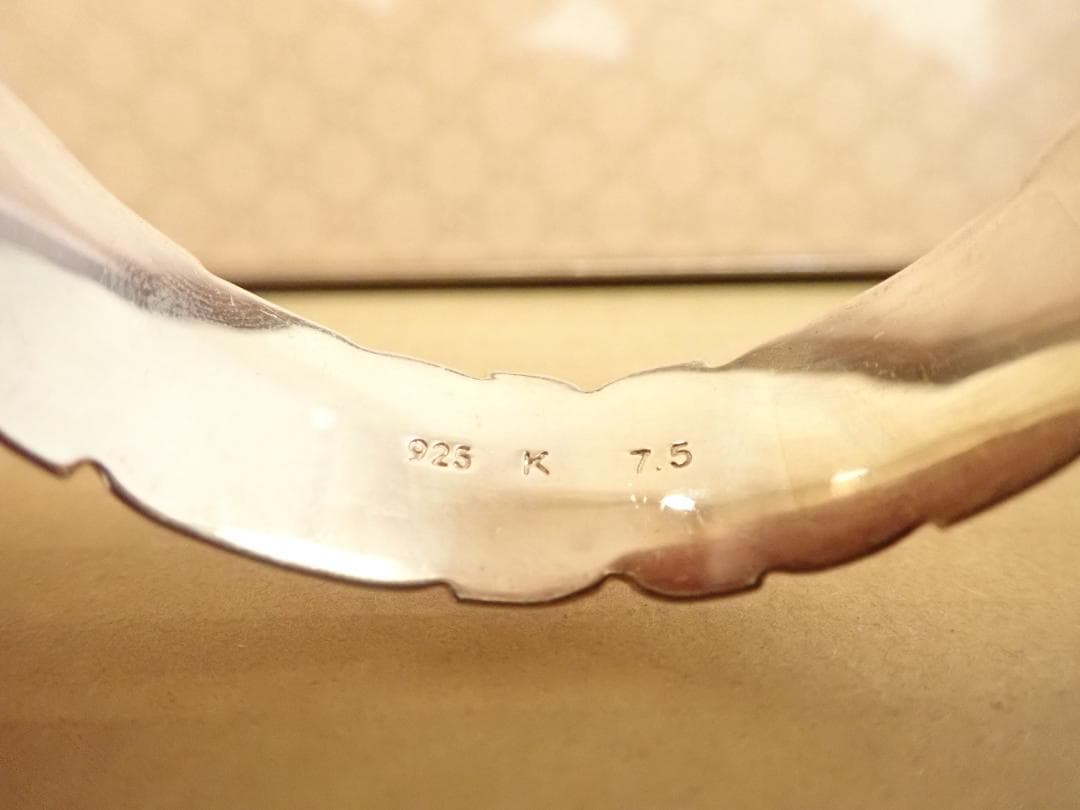 ハワイアンジュエリー SILVER925 ブレスレット プルメイリア彫刻