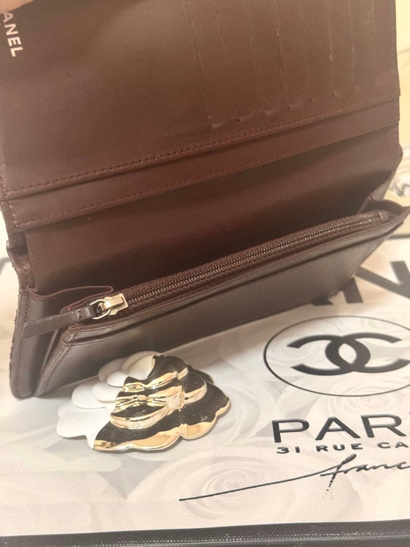美品✨️CHANEL シャネルマトラッセラムスキン長財布✨️②