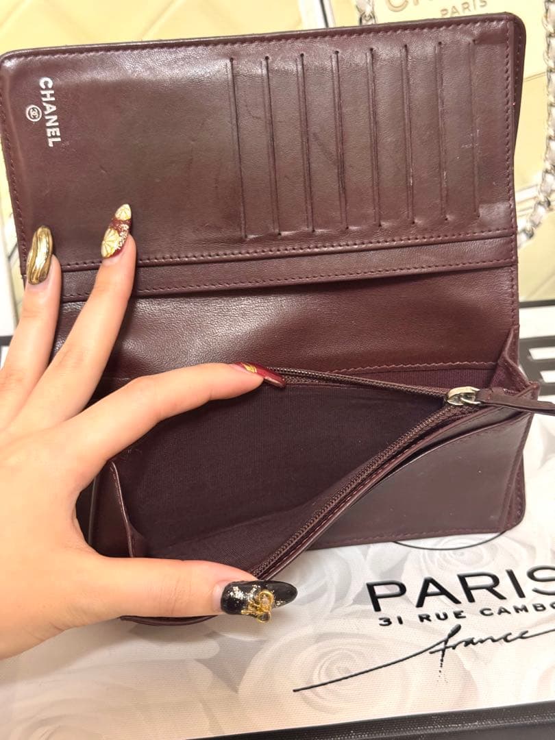 美品✨️CHANEL シャネルマトラッセラムスキン長財布✨️②