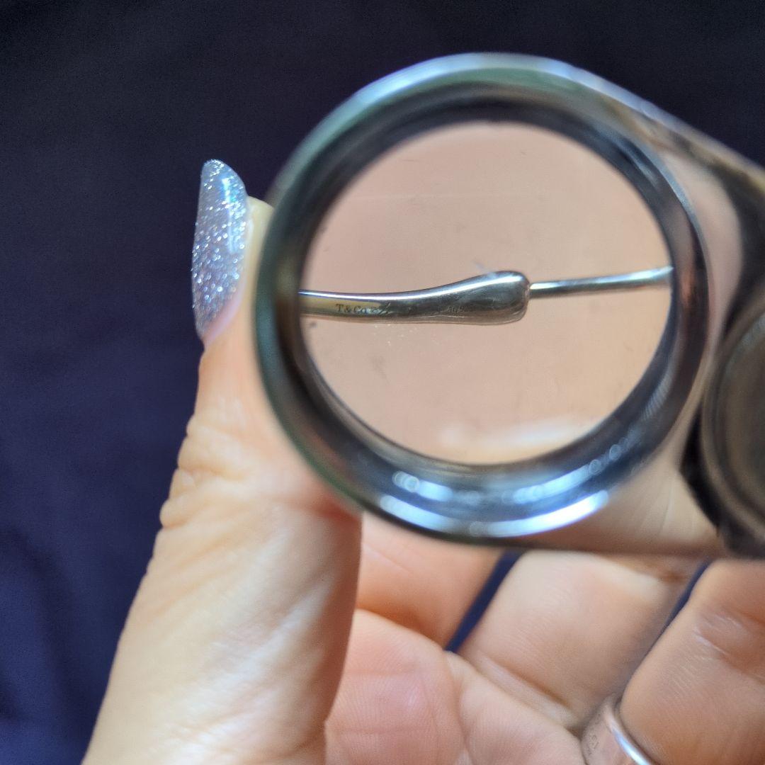 ティファニー オープンハート フープピアス ag925 片方