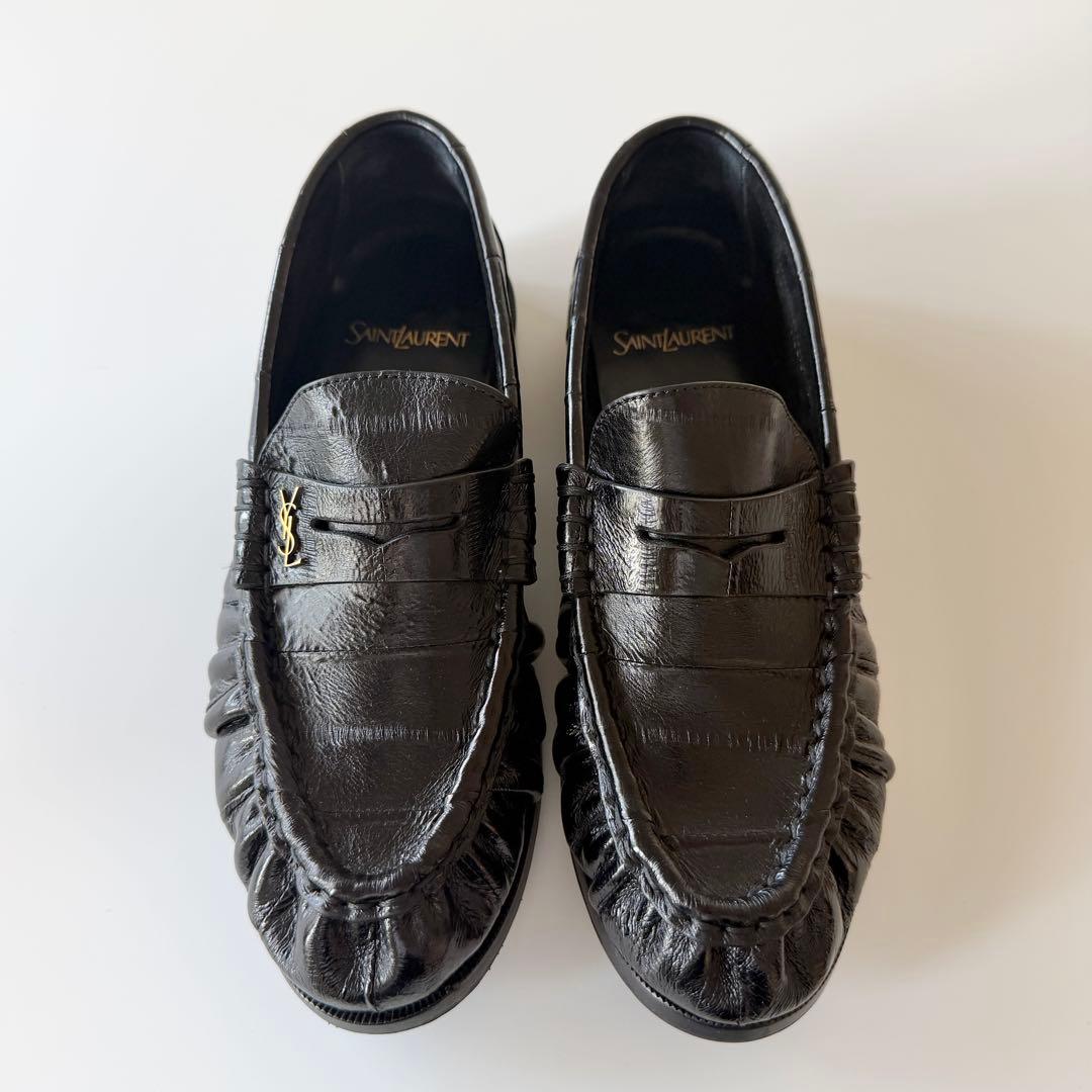 Saint Laurent ル ローファー ソフト（イールスキン）BLACK