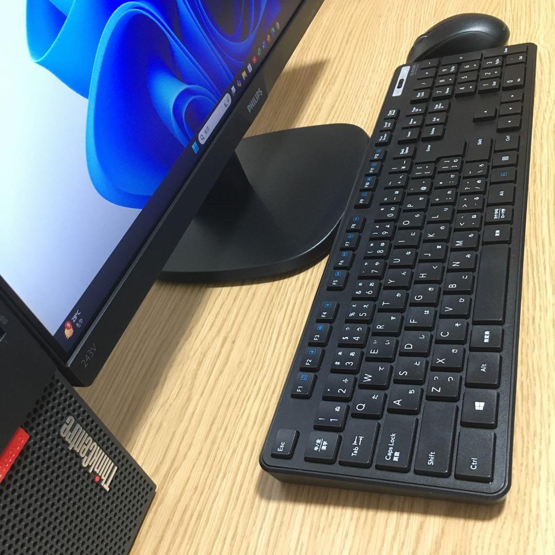 Lenovo ThinkCentre Win11 デスクトップ 23.8'モニタ
