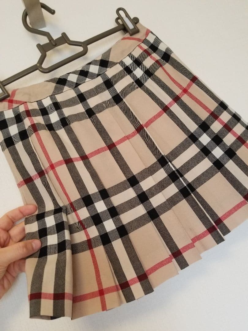 バーバリーキッズフォーマル 未使用近 美品 ベージュ リボンタイ 新品ソックス付