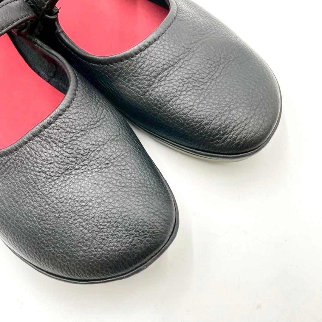 美品 カンペール パンプス ライトニナ メリージェーン 24cm 黒 Y1128