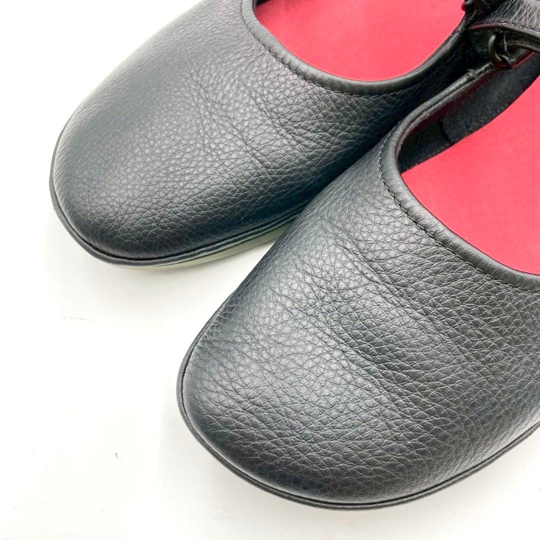 美品 カンペール パンプス ライトニナ メリージェーン 24cm 黒 Y1128