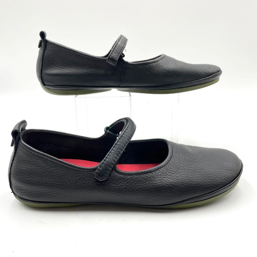 美品 カンペール パンプス ライトニナ メリージェーン 24cm 黒 Y1128