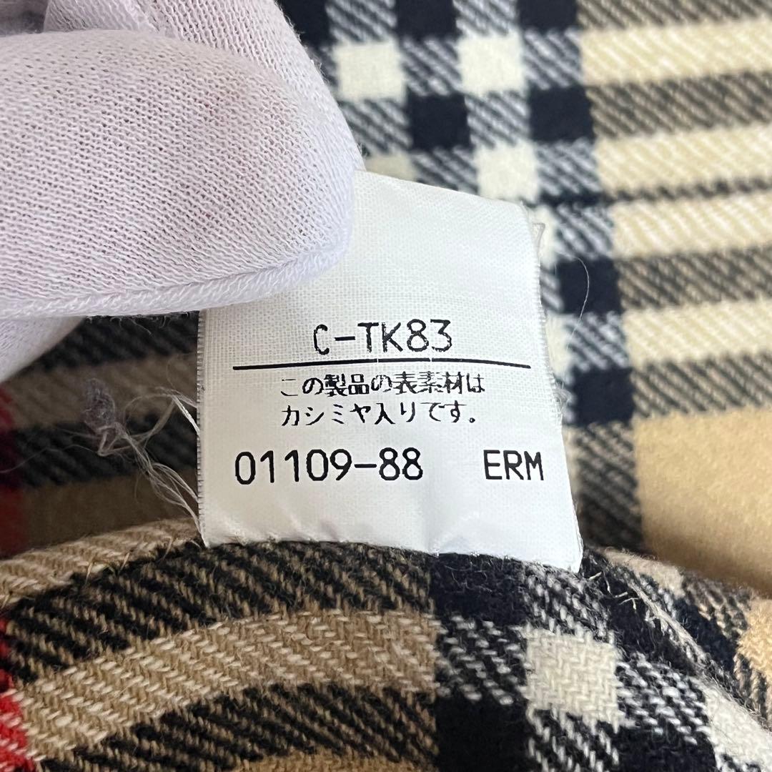 希少✨ バーバリーズ リバーコート カシミヤ混 ノバチェック 9 金ボタン 黒