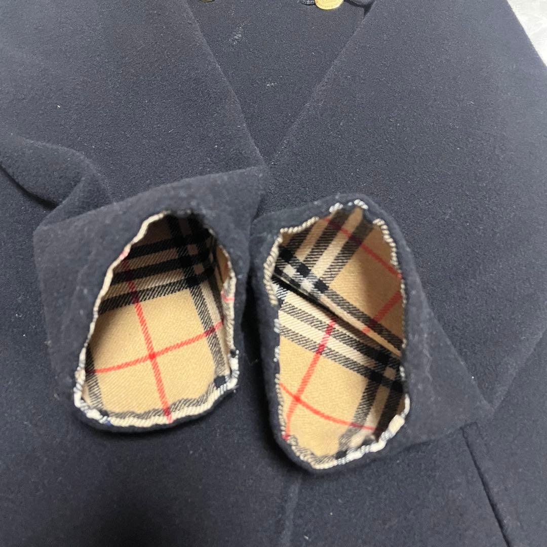 希少✨ バーバリーズ リバーコート カシミヤ混 ノバチェック 9 金ボタン 黒