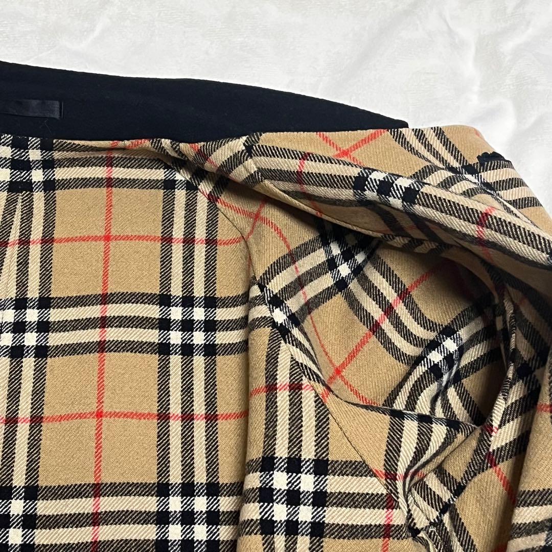 希少✨ バーバリーズ リバーコート カシミヤ混 ノバチェック 9 金ボタン 黒