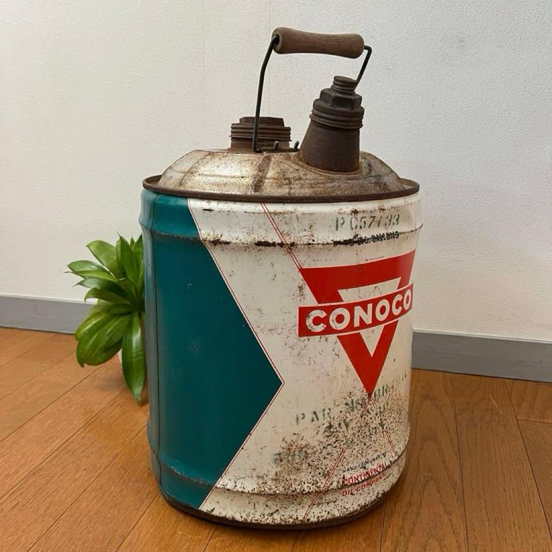 USA ヴィンテージ　CONOCO オイル缶　ガロン缶1950's 60's