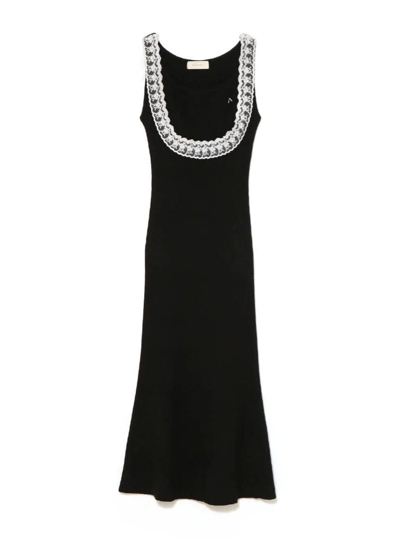 ワンピース andmary Dada lace set dress black