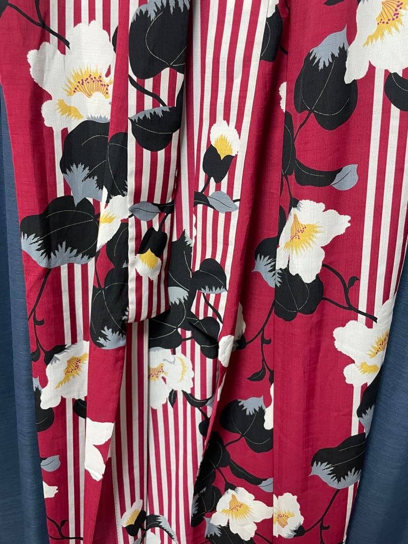 撫松庵 大正ロマン 大柄 椿 赤 浴衣 ブランド浴衣
