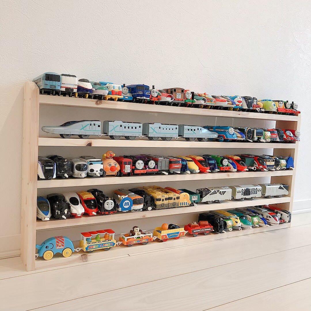 ＊大容量＊100台以上収納！プラレール収納棚/トミカ収納棚/おもちゃ棚/