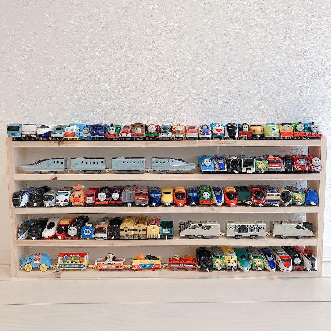 ＊大容量＊100台以上収納！プラレール収納棚/トミカ収納棚/おもちゃ棚/