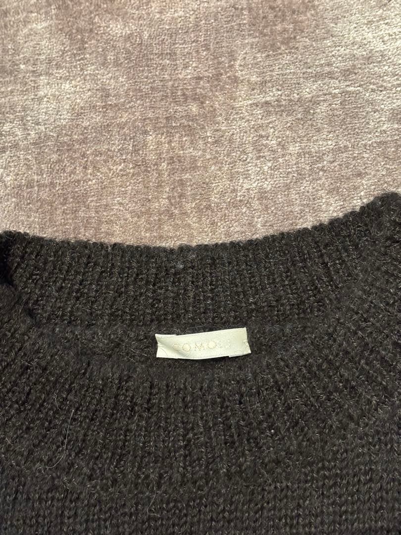 comoli 21aw アルパカクルーネックニット ブラウン