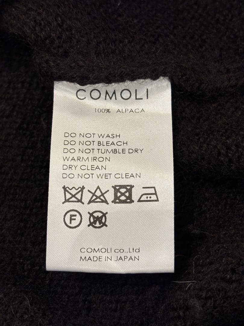 comoli 21aw アルパカクルーネックニット ブラウン