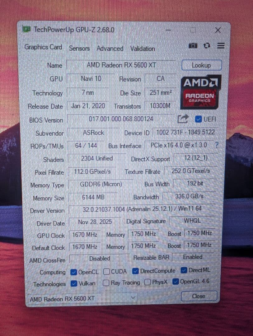 グラフィックボード・グラボ・ビデオカード AMD Radeon ASRock RX 5600 XT 6GB GDDR6