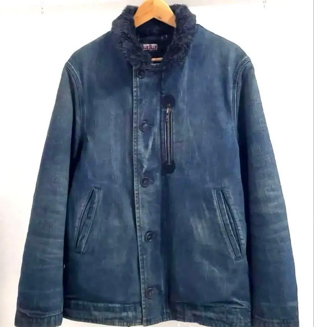 BlueBlue デニムデッキジャケット 海軍　ヴィンテージ加工
