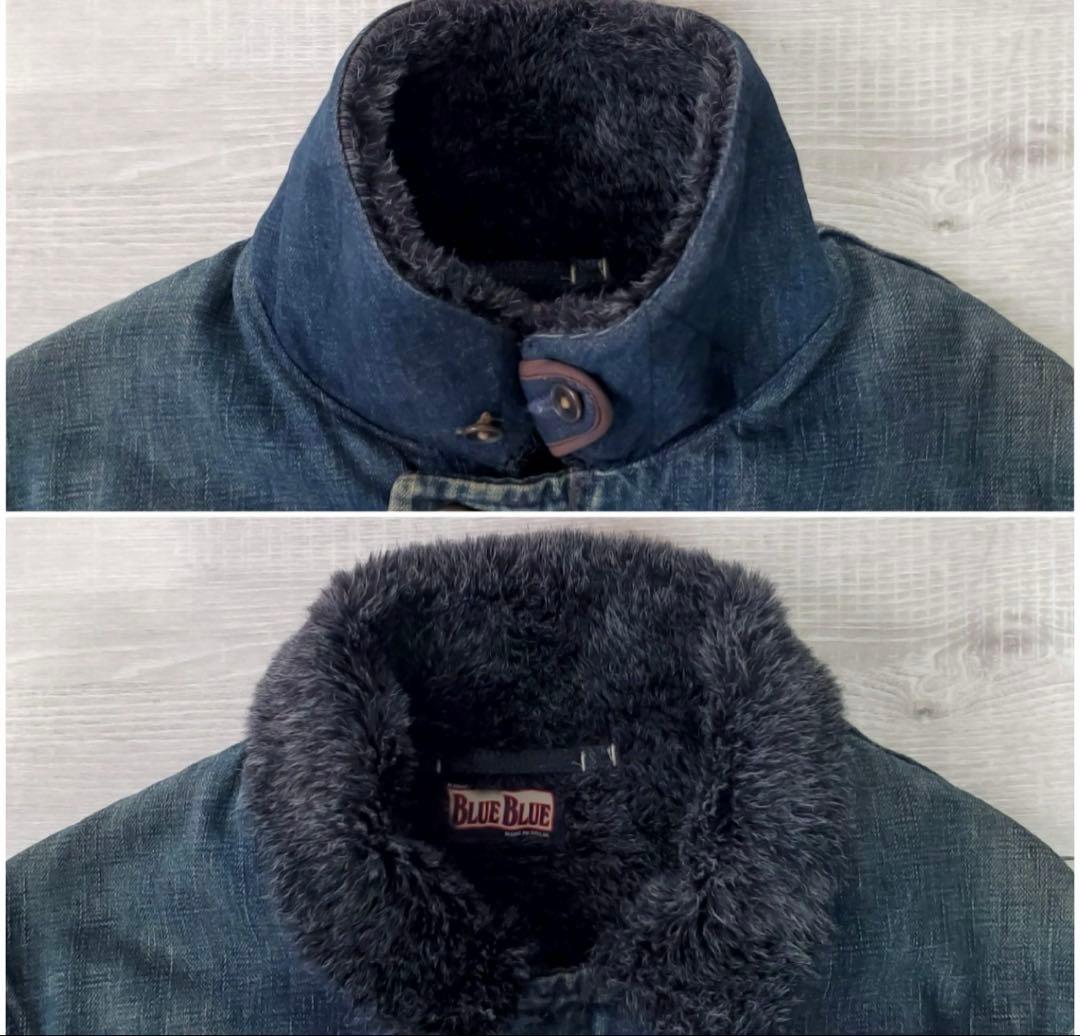 BlueBlue デニムデッキジャケット 海軍　ヴィンテージ加工