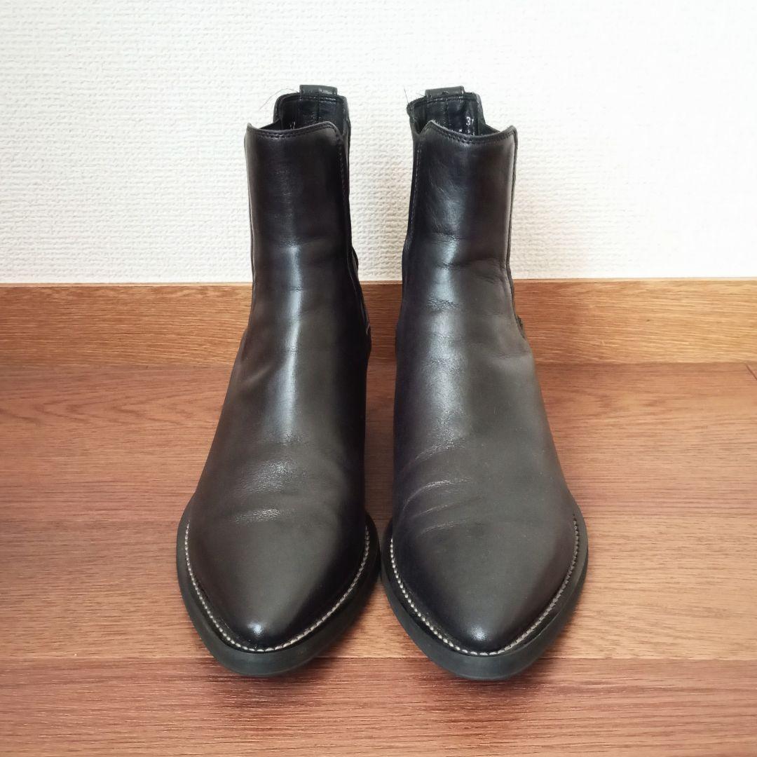 トッズ TOD’S サイドゴアブーツ 黒 37 23.5㎝ 本革 ショートブーツ