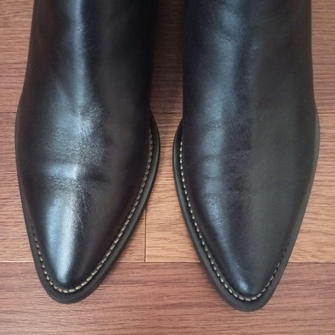 トッズ TOD’S サイドゴアブーツ 黒 37 23.5㎝ 本革 ショートブーツ